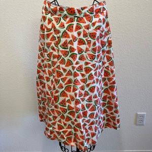 EUC Watermelon Anthropologie Midi Skirt Size 4